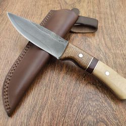 vikings, 1095 hc knife, handmade knife, hunting knife, bushcraft, camping knife, survival knife, knives, damascus knife.