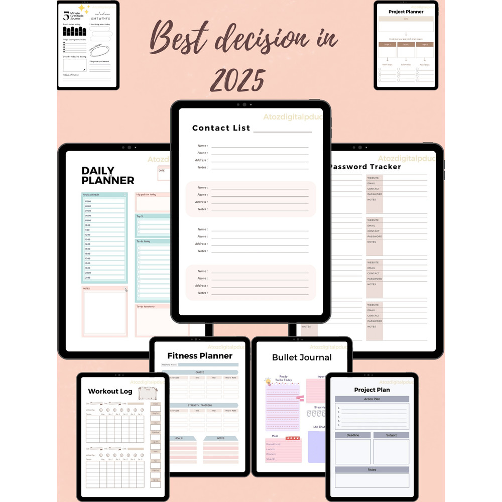 All In One Digital Planner Canva Editable Wedding Budget Social Media Garden Premium Plannerreading 6