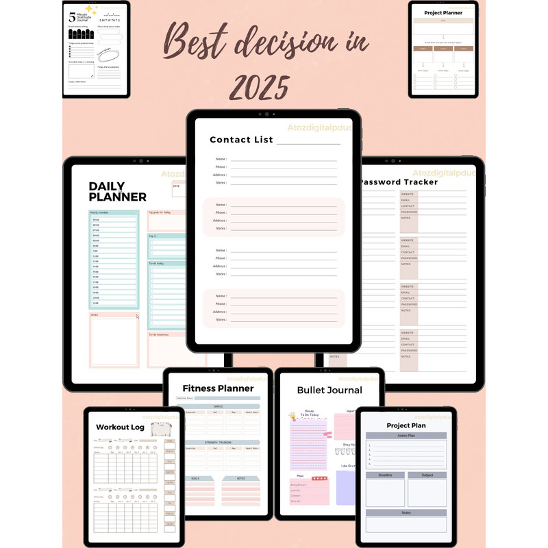 All In One Digital Planner Canva Editable Wedding Budget Social Media Garden Premium Plannerreading 6