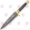 Full Damascus Steel Commando Knife  Pattern Welded Steel Full Tang Replica JSOC Dagger Leather Shea 0