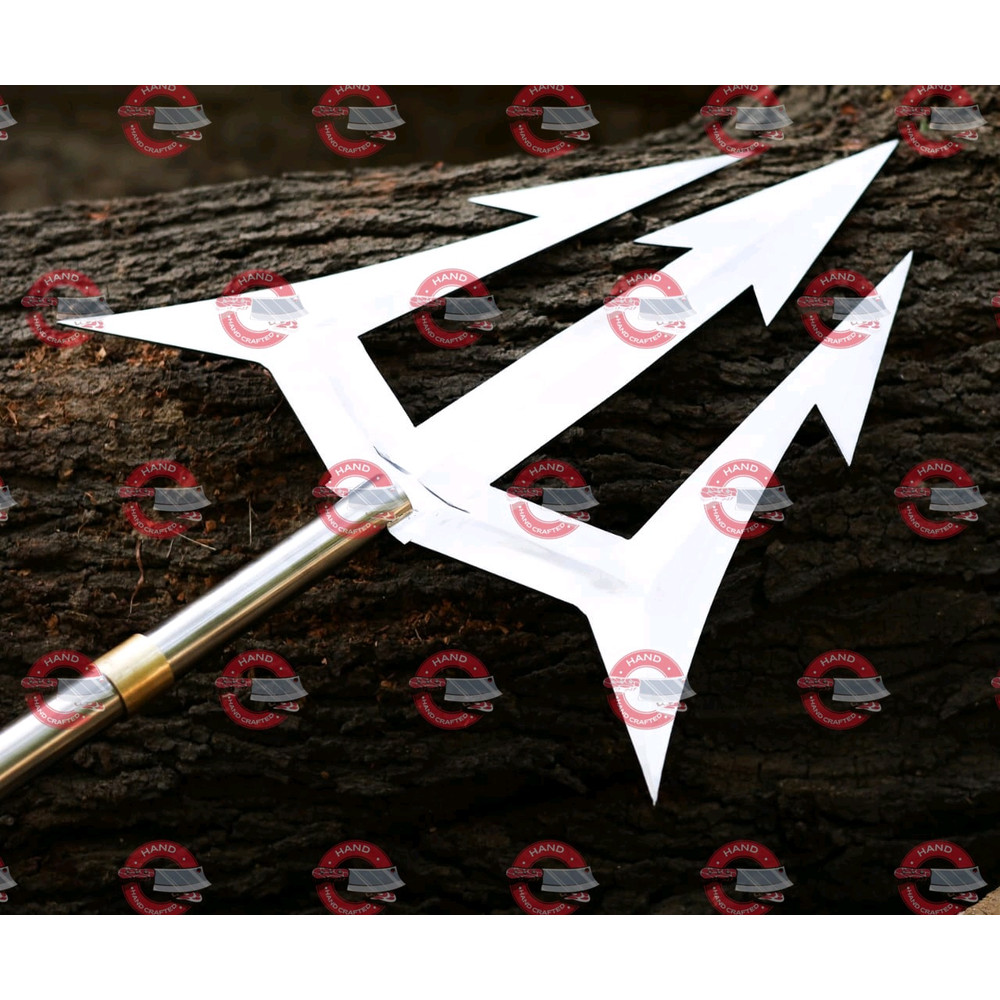 Custom Aquamans TRIDENT Handmade 62 Inches Trident Hand Forged Arrow Three Arrow Blade Trident Be 0