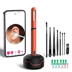 hd ear cleaner with camera – rechargeable usb c otoscope set for safe and visible wax removal