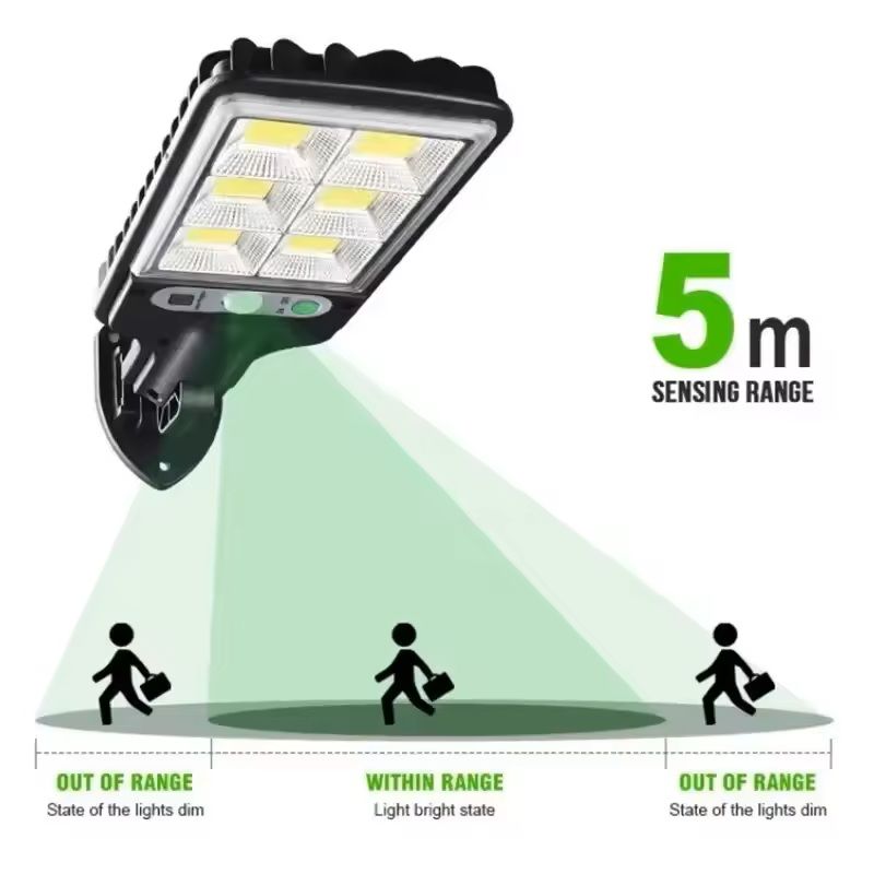 Solar Powered LED Wall Light Motion Sensor Outdoor Lamp For Garden Garage Patio And Street Lightin