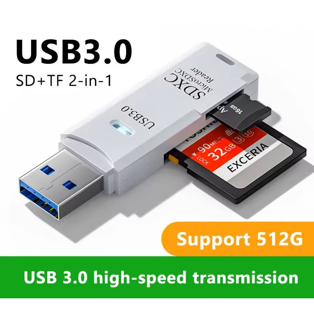 2in1 USB 30 Card Reader HighSpeed Micro SD TF Memory Card Adapter For PC And Laptop Use 9