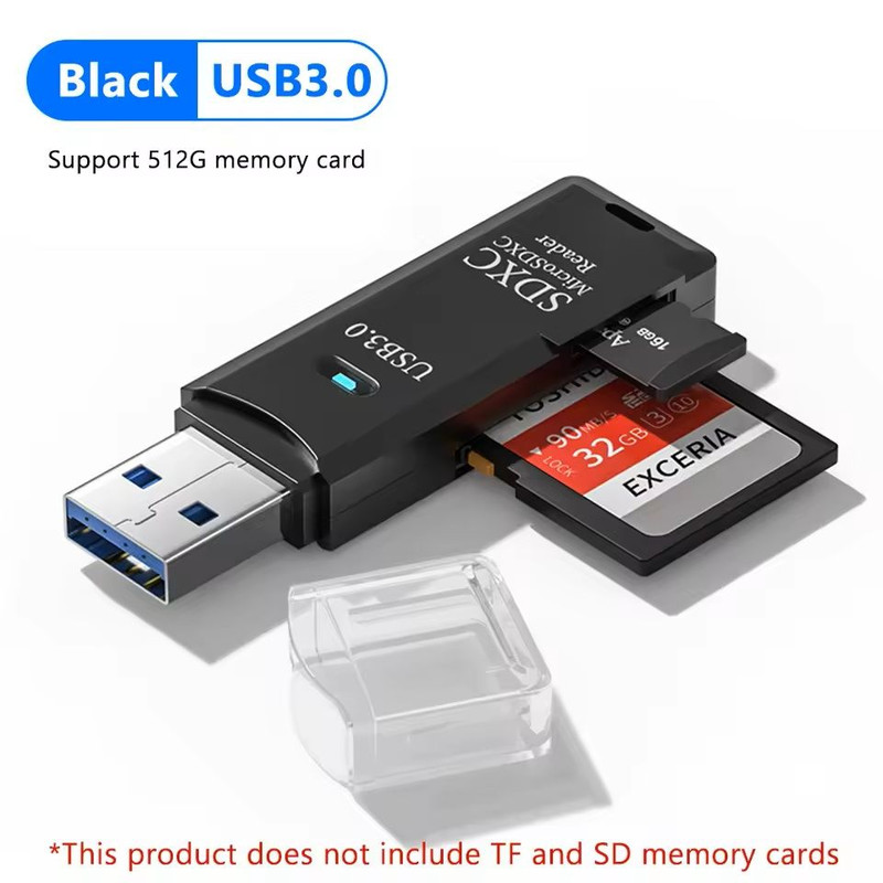 2in1 USB 30 Card Reader HighSpeed Micro SD TF Memory Card Adapter For PC And Laptop Use 2