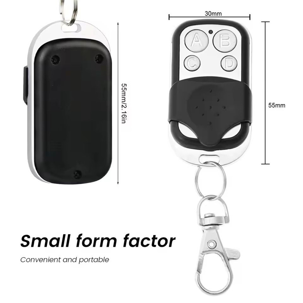 433MHz Universal Garage Door Remote – 4-Button Lock/Unlock Metal Transmitter for Gates, Doors & Security Systems