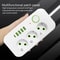 Smart EU Power Strip With USB TypeC 2M Extension Cord With 3 Outlets 4 USB Ports And Surge Protec 5
