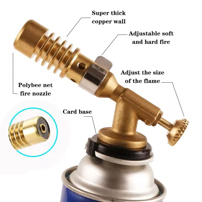HighTemperature Brass Gas Welding Torch  Portable Blowtorch For Soldering Brazing  Plumbing Work 5