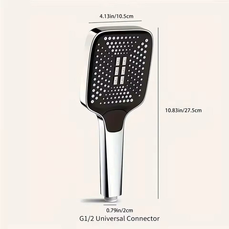 3Mode Adjustable HighPressure Shower Head  Rainfall Massage  Jet Settings With WaterSaving Flow Des 1