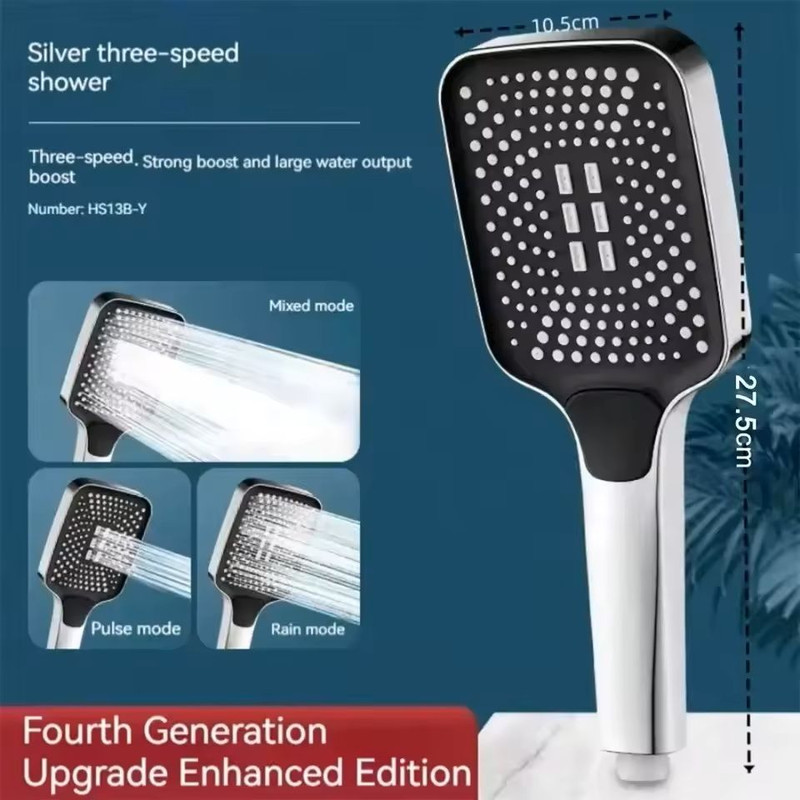 3Mode Adjustable HighPressure Shower Head  Rainfall Massage  Jet Settings With WaterSaving Flow Des 4