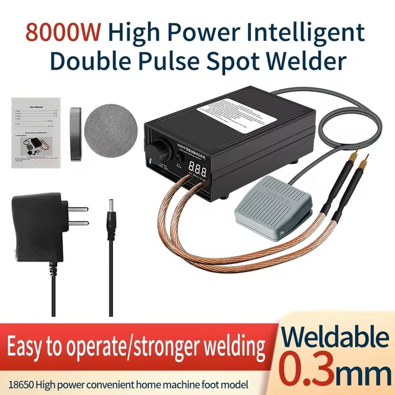 8000W Portable Spot Welder Kit DIY Battery Pack Welding Machine With Nickel Strip Welding Pen 5