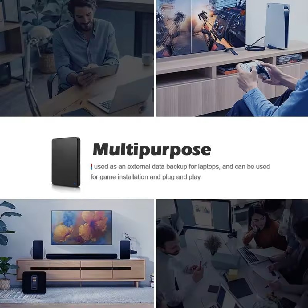 UltraSlim USB 30 Portable External Hard Drive HighSpeed Storage For PC Mac PS4 More 1