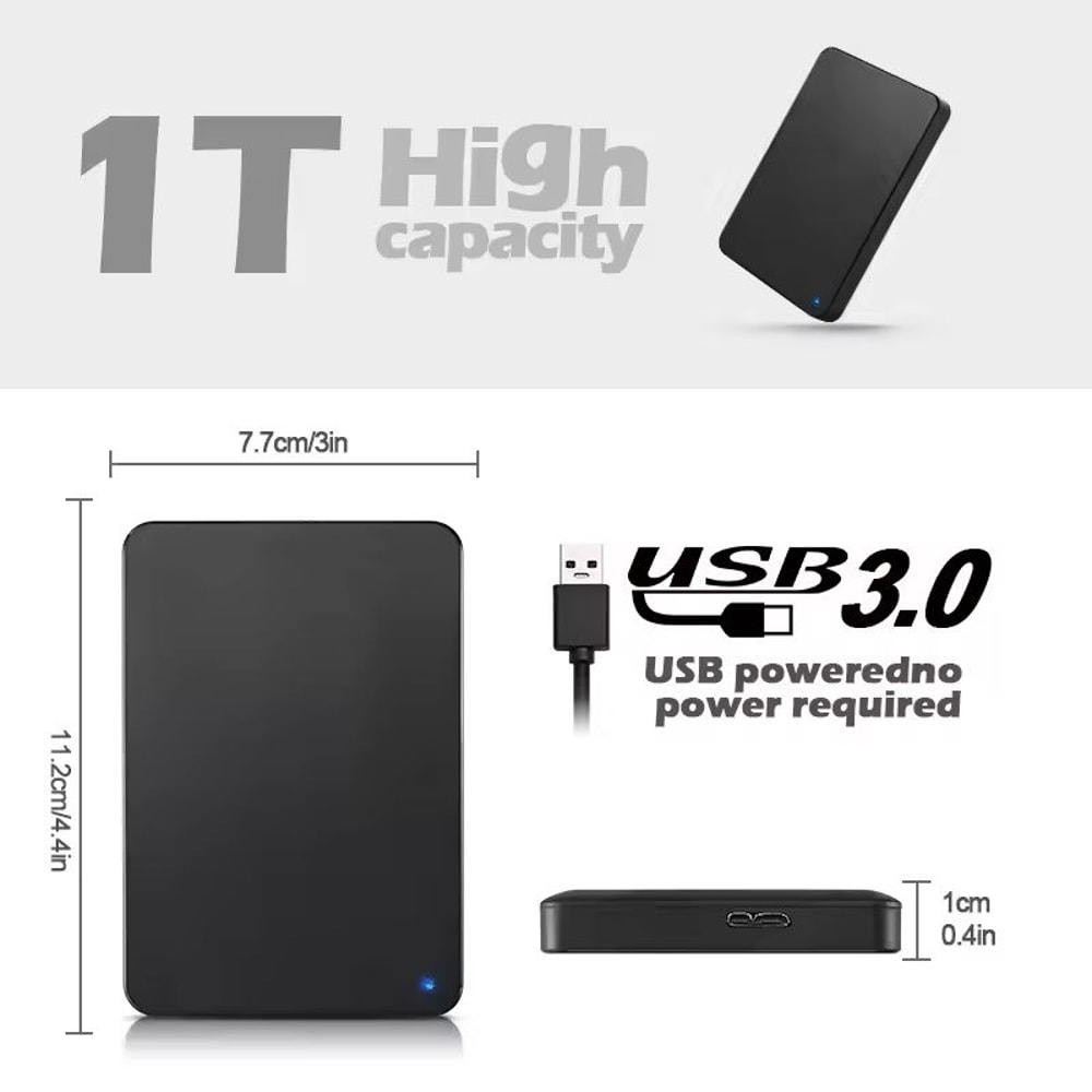 UltraSlim USB 30 Portable External Hard Drive HighSpeed Storage For PC Mac PS4 More 4