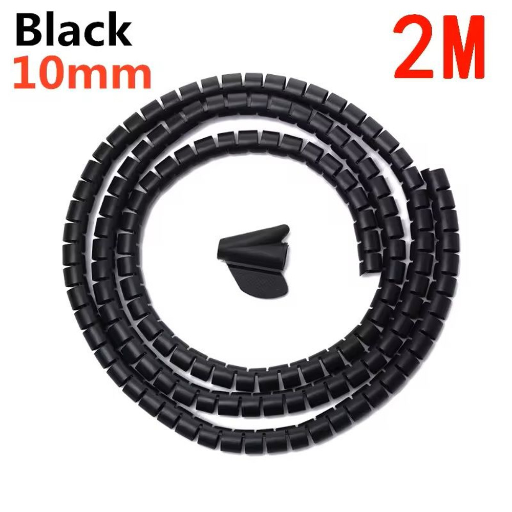 Flexible Spiral Cable Organizer  2M Length 10mm16mm Diameter Durable Wire Management Sleeve 10