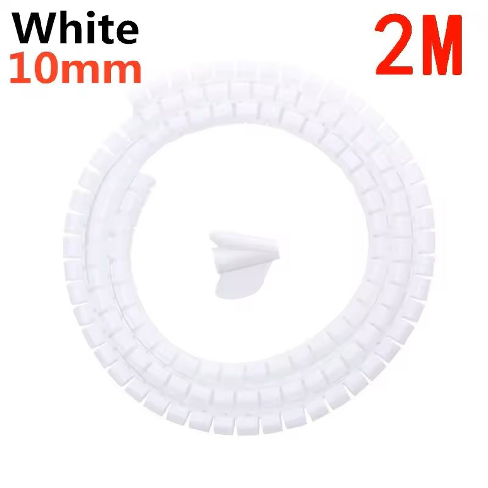 Flexible Spiral Cable Organizer  2M Length 10mm16mm Diameter Durable Wire Management Sleeve 3