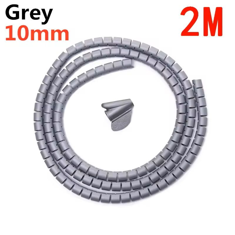 Flexible Spiral Cable Organizer  2M Length 10mm16mm Diameter Durable Wire Management Sleeve 7