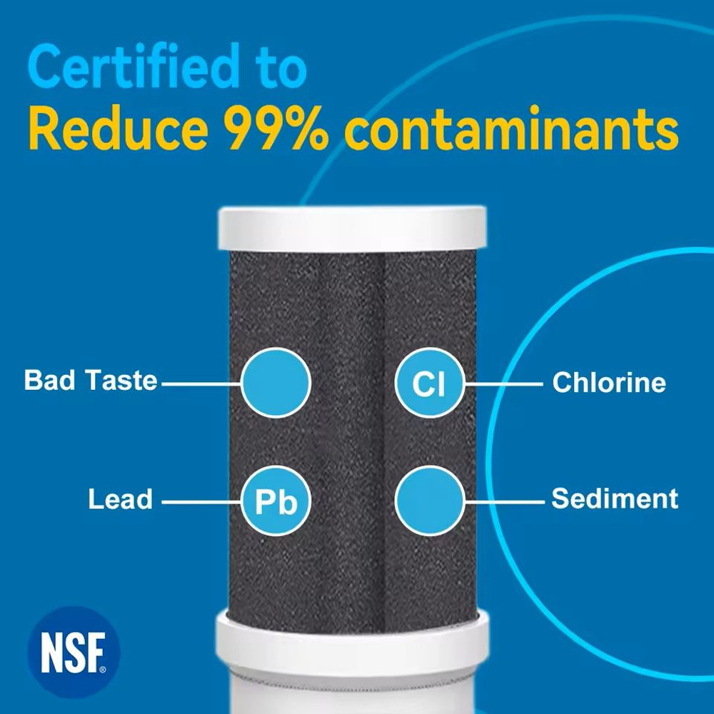 Faucet Water Filter System  320Gallon Capacity NSF Certified Reduces Chlorine Lead And Bad Taste 4