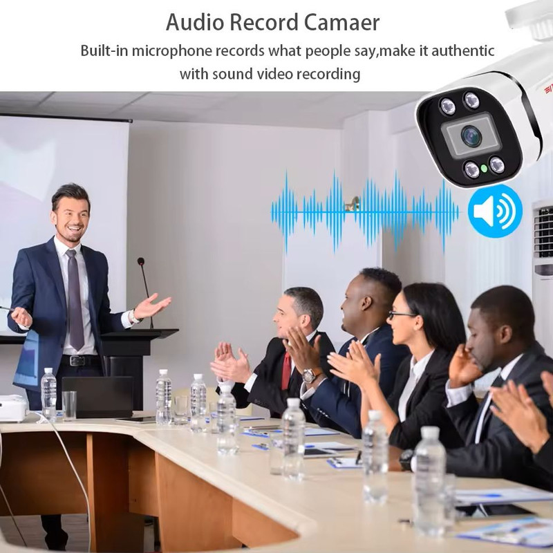 4K PoE Bullet Security Camera With Night Vision And Audio  8MP IP66 Waterproof 1