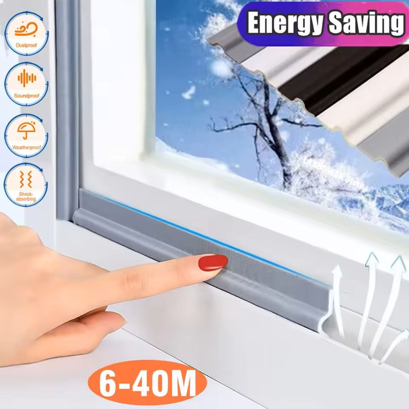 40M SelfAdhesive Acoustic Foam Weather Seal Strip Soundproof DraftProof For Doors And Windows 0