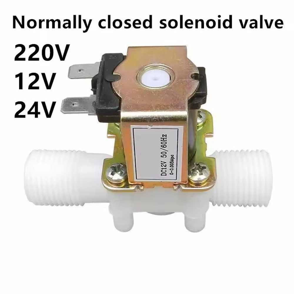 Plastic Electric Solenoid Valve  12  34 Normally Closed Magnetic WaterAir Pressure Controller 12V24 0