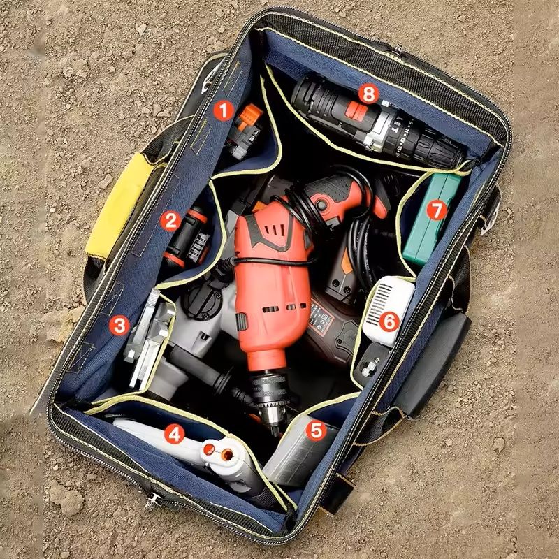 23Inch Waterproof HeavyDuty Tool Bag  Large Capacity MultiPocket Organizer For Electricians And Con