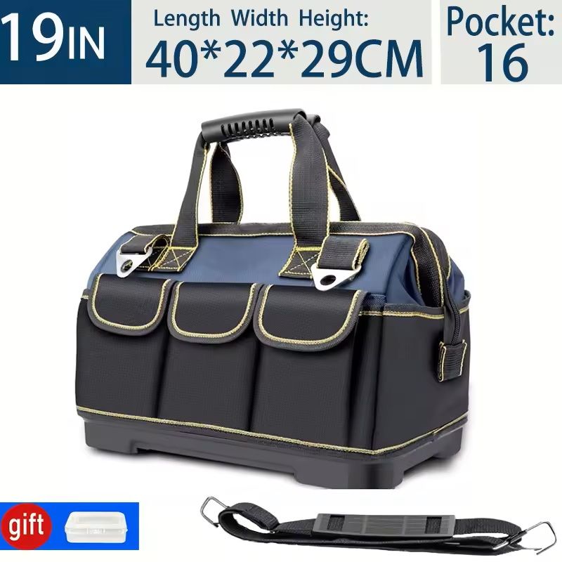 23Inch Waterproof HeavyDuty Tool Bag  Large Capacity MultiPocket Organizer For Electricians And Con