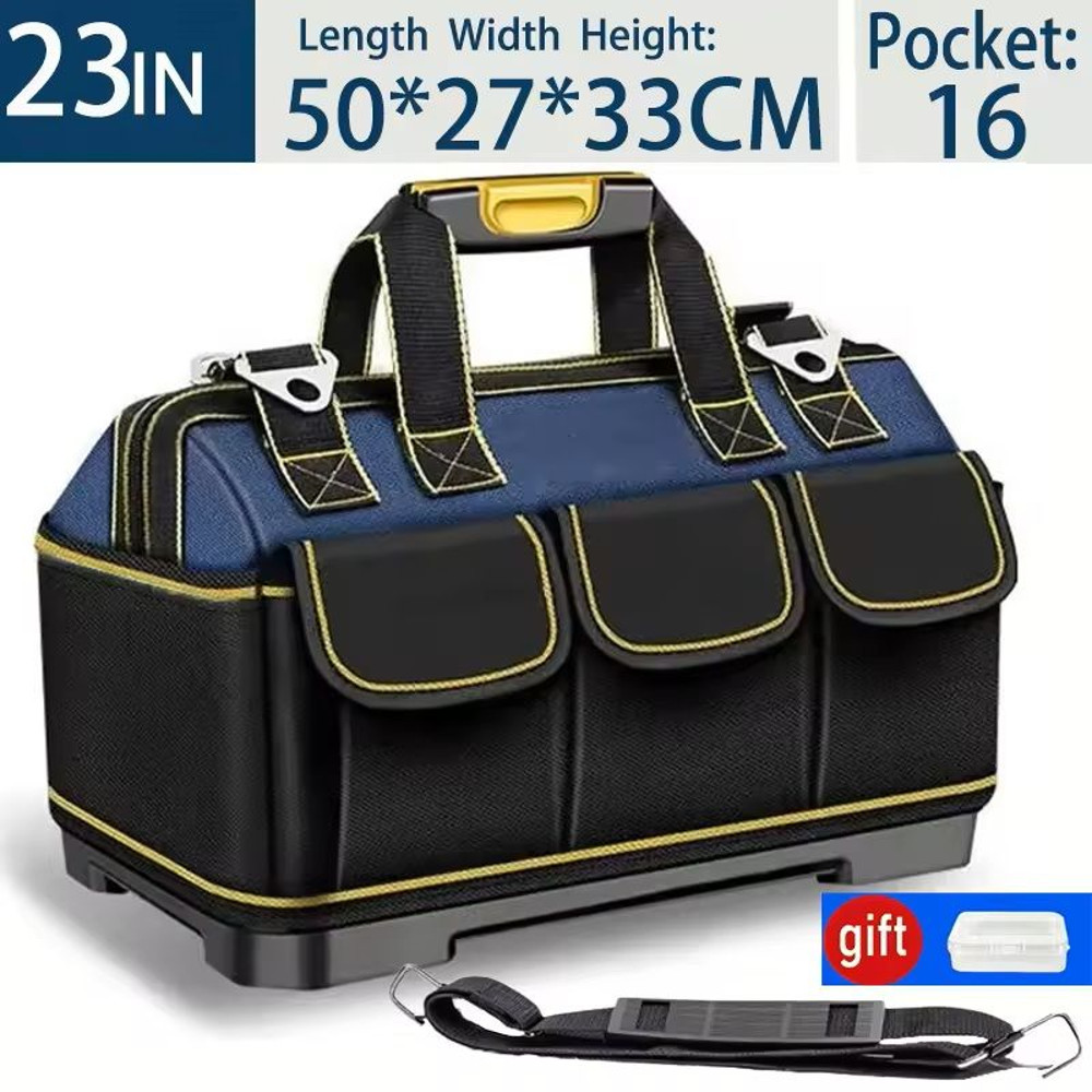 23Inch Waterproof HeavyDuty Tool Bag  Large Capacity MultiPocket Organizer For Electricians And Con