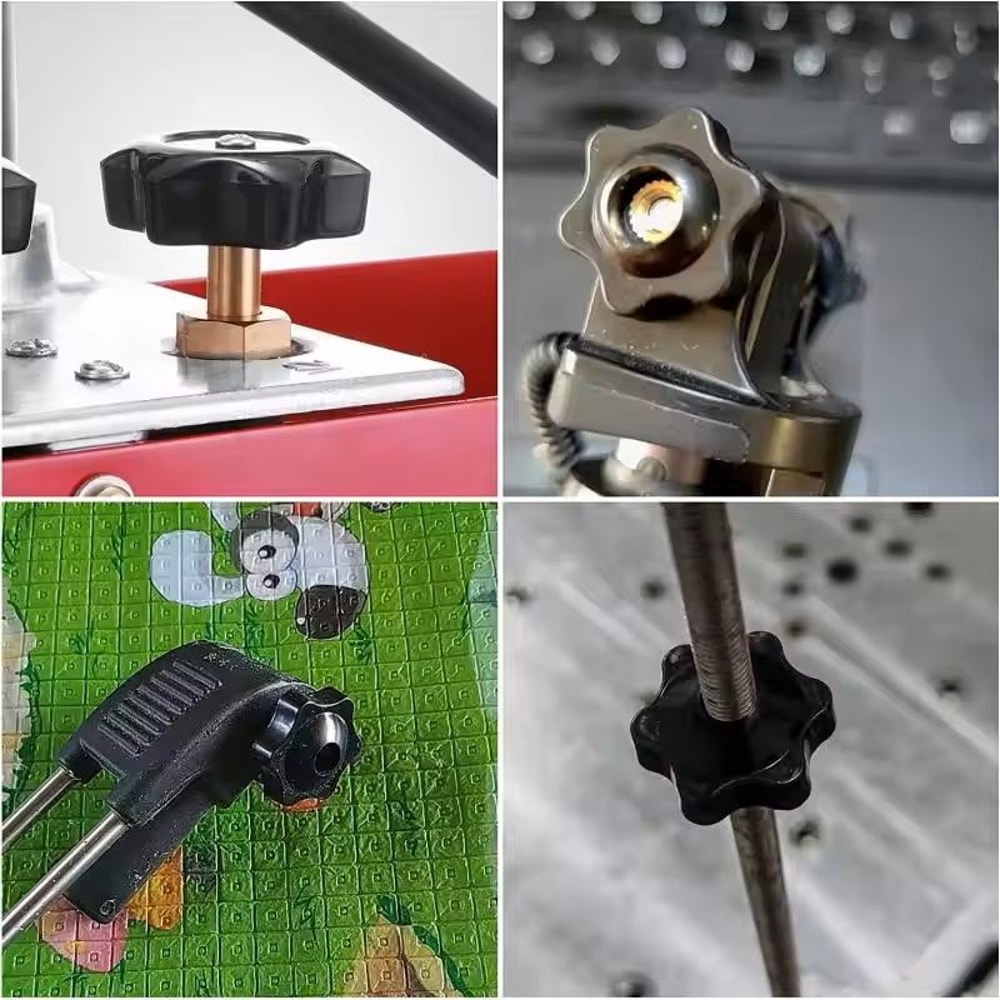 105 PCS M5M10 Star Knob Thumb Nuts Durable Manual Clamping Handles For Machinery DIY Projects 3