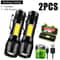 Mini LED Flashlight With COBXPE USB Rechargeable Zoomable Focus Tactical Design With Pen Clip 0