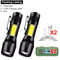Mini LED Flashlight With COBXPE USB Rechargeable Zoomable Focus Tactical Design With Pen Clip 4