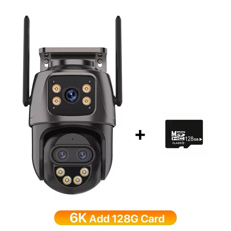 6K 9MP WiFi Outdoor PTZ Security Camera  Triple Lens Dual Screen 8x Zoom AI Motion Tracking 1