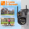 6K 9MP WiFi Outdoor PTZ Security Camera Triple Lens Dual Screen 8x Zoom AI Motion Tracking 10