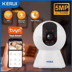 5mp tuya smart mini wifi ip camera – indoor security with ai human detection, auto tracking, and two-way audio