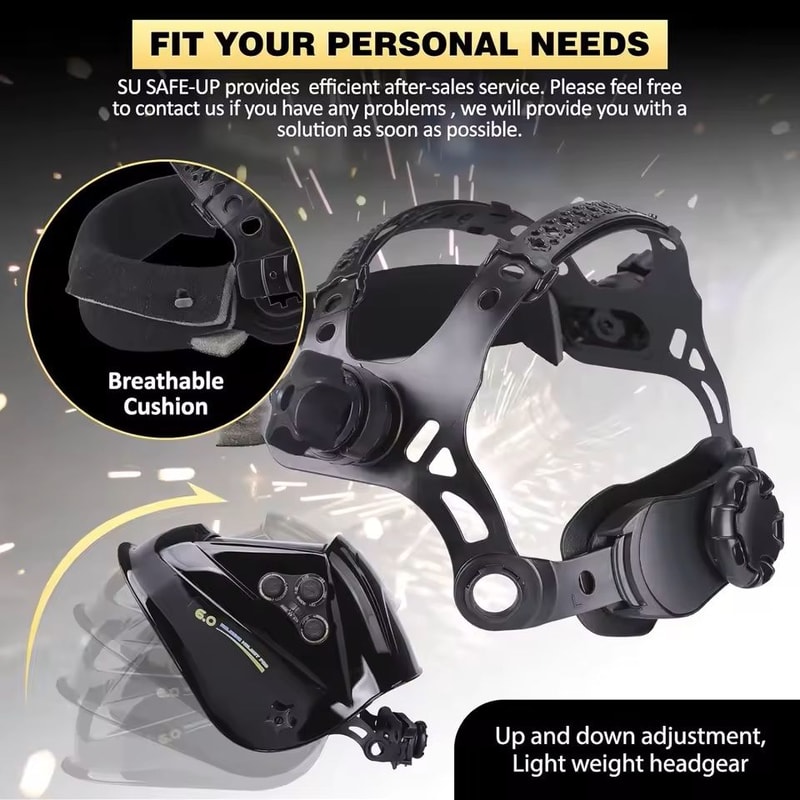 Auto Darkening Welding Helmet 100x97mm Large View True Color 4 Sensors For MIG MAG MMA Welder 1