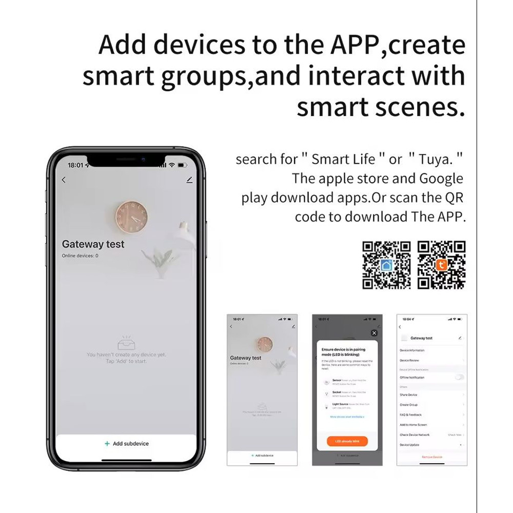 Smart Home Hub With Zigbee WiFi Bluetooth Compatibility Works With Alexa And Google 3