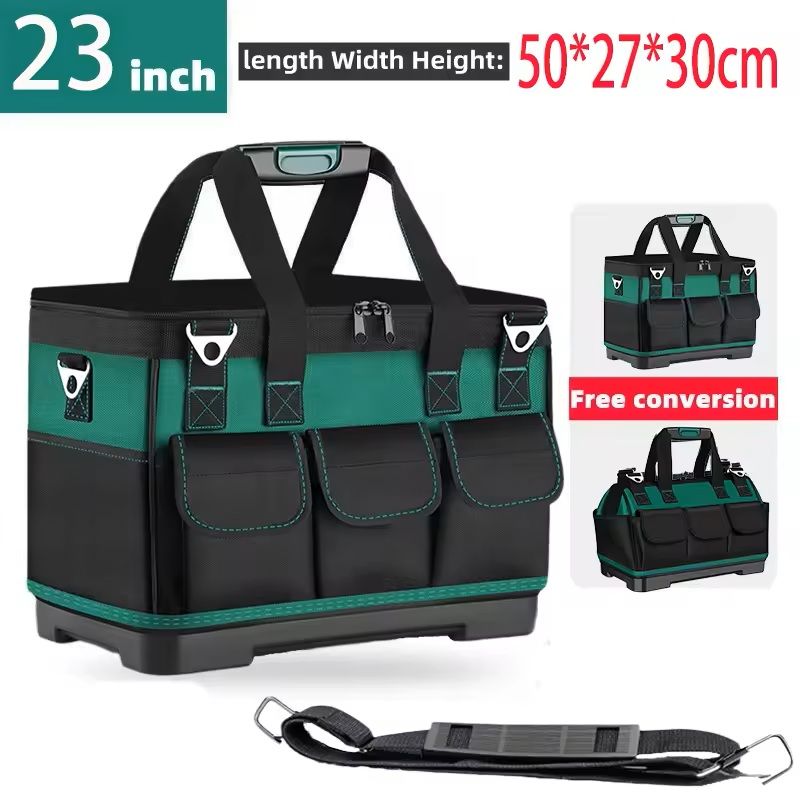 23 Inch Heavy Duty Electrician Tool Bag With Waterproof WearResistant 1680D Oxford Construction 6