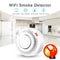 Closeup of smart smoke detector alarm sensor vents and build quality