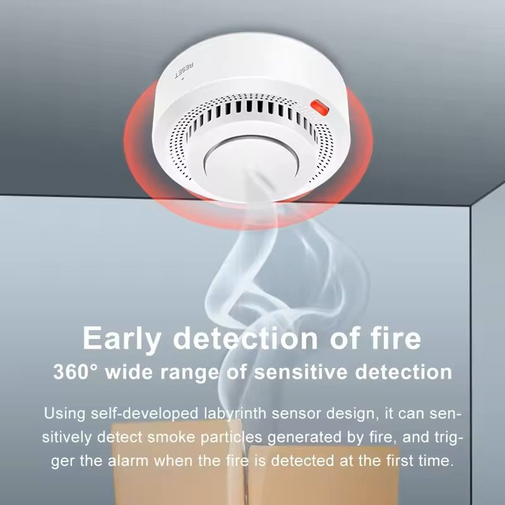 Smart WiFi Smoke Detector Alarm With Fire Protection And Home Security Features 7