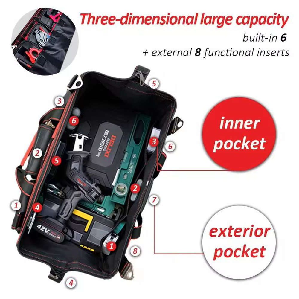 HeavyDuty Waterproof Tool Bag For Electricians And Homeowners 2