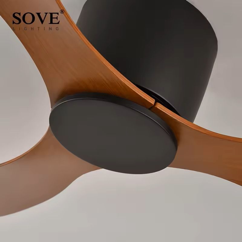 Ultra Thin Low Profile DC Ceiling Fan With Remote Control 17cm White Flush Mount No Light 3