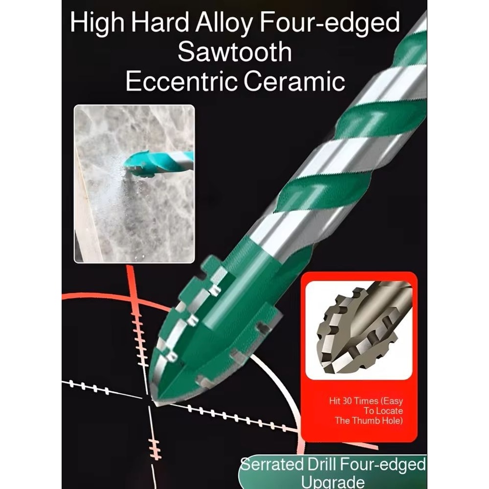 Sawtooth Eccentric Drill Bit For Tile And Concrete 1