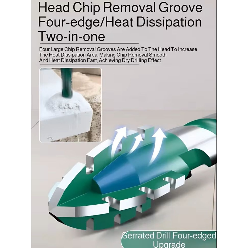 Sawtooth Eccentric Drill Bit For Tile And Concrete 2