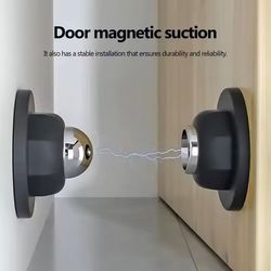 magnetic stainless steel door stopper – windproof no-punch door holder