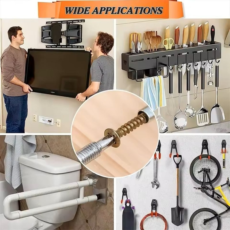 100 Piece Metal Expansion Tube And Screw Kit 3