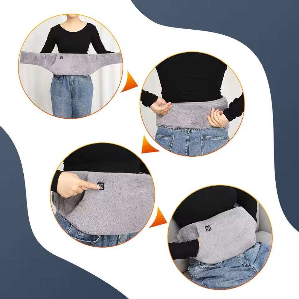Electric Graphene Heating Pad With 3 Levels USB Rechargeable Abdominal Warmer For Hand And Waist 3