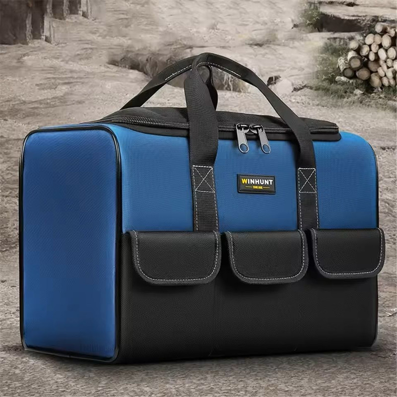Square Tool Bag Large Capacity Waterproof Organizer With Multi Pockets For Electrician Tools 0
