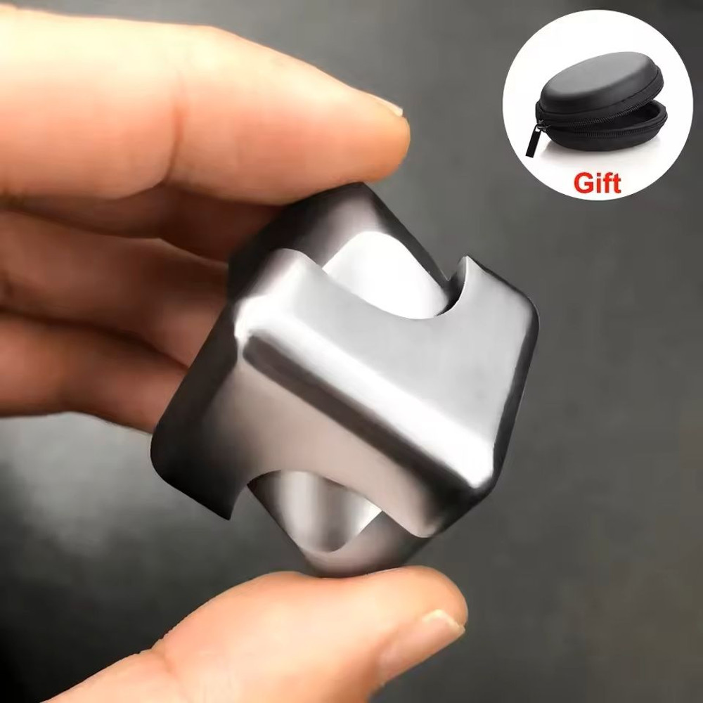 Alloy Cube Spinner Fidget Toy For Adults Anti Stress Portable Finger Gyroscope 5