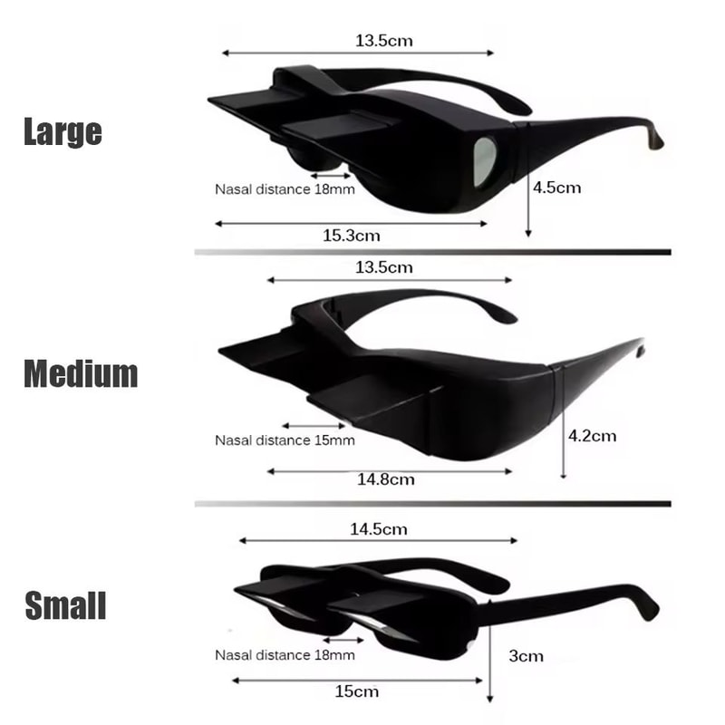 Lazy Periscope Reading Glasses Horizontal Prism Spectacles For Bed And TV 2