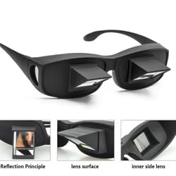 lazy periscope reading glasses horizontal prism spectacles for bed and tv