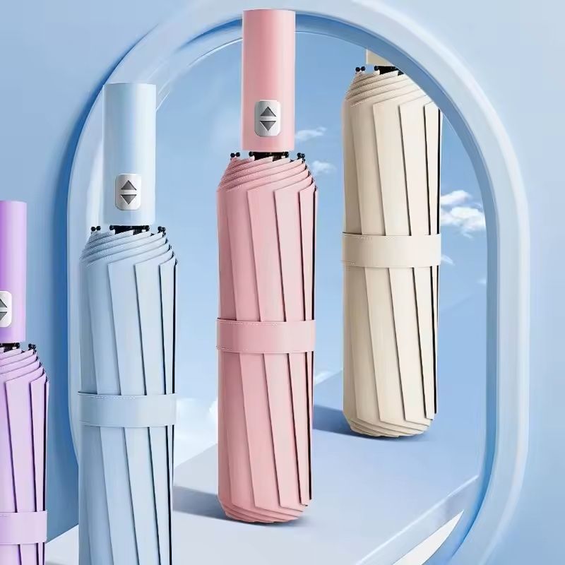 24Bone Automatic Umbrella  Durable Windproof  UVProtective Compact Canopy 1